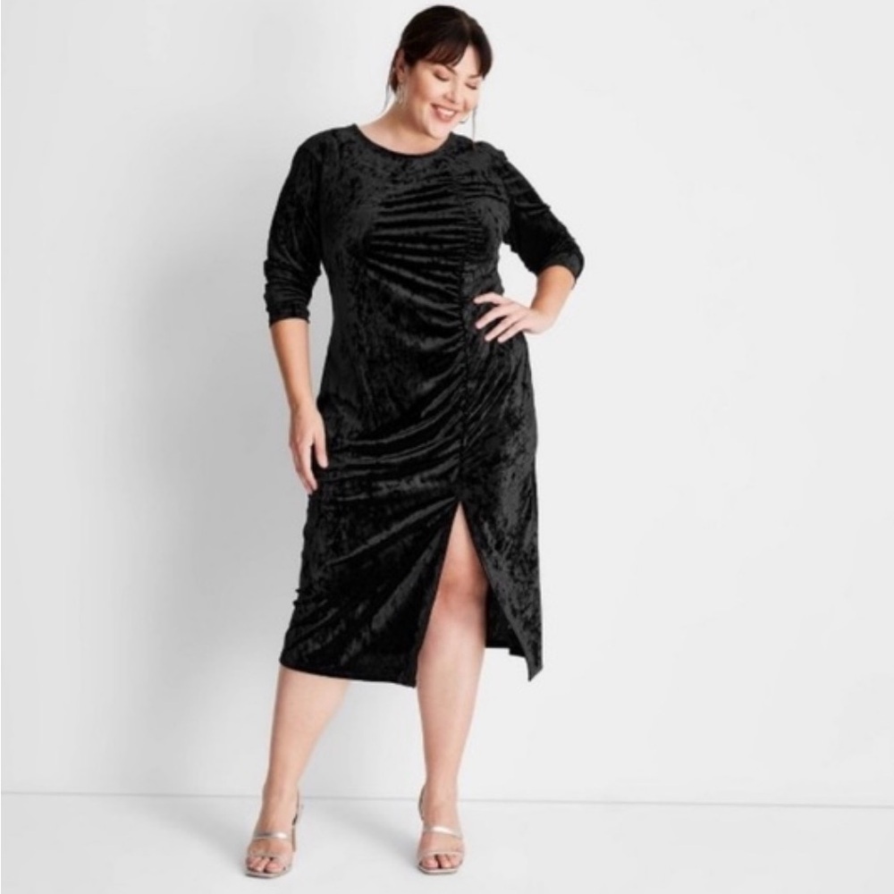 Future Collective Black Kahlana Barfield Brown body con dress 3x. JJ